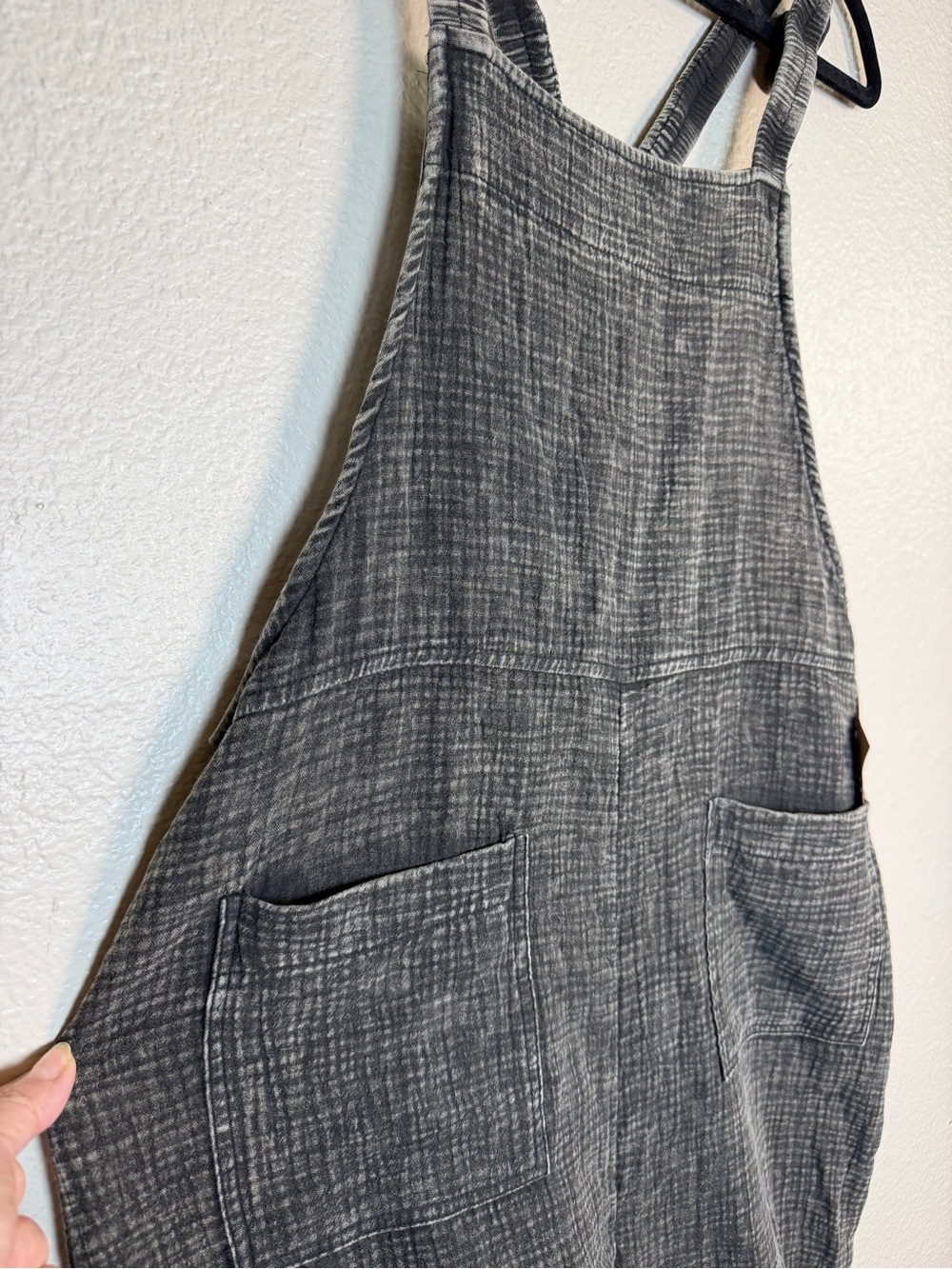 Zendana Textured Gauze Lightweight Wide Leg Overalls Sm Gardening Burningman - Picture 14 of 16